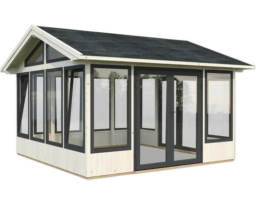 Pavillon de jardin avec fenêtres et double porte