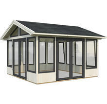 Pavillon Palmako Isabella 14,7 m² inkl. Fussboden 401 x 401 cm natur