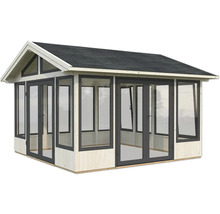 Pavillon Palmako Isabella 14,7 m² inkl. Fussboden 401 x 401 cm tauchgrundiert