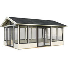 Pavillon de jardin avec toit et fenêtres