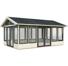Pavillon Palmako Isabella 22,2 m² inkl. Fussboden 597 x 401 cm tauchgrundiert braun