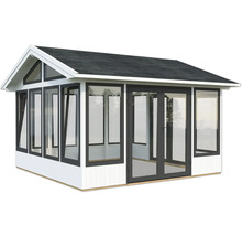 Pavillon Palmako Isabella 14,7 m² inkl. Fussboden 401 x 401 cm weiß