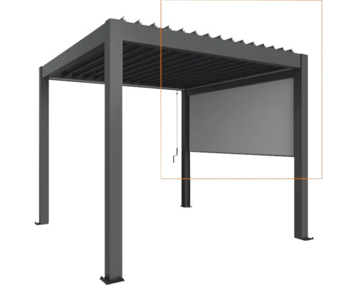 Store de protection solaire biohort pour 3,5 m de côté gris foncé