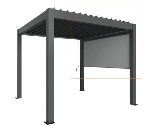 Sonnenschutzrollo biohort 4 m dunkelgrau