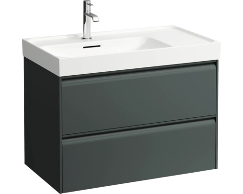 Waschtischunterschrank mit zwei Schubladen und Aufsatzwaschbecken