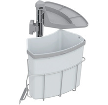 Poubelle avec couvercle et support de montage