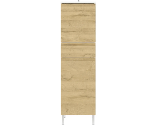 Germania Midischrank GW-TORRANCE BxHxT 34 x 120 x 34 cm Frontfarbe grandson-eiche Badezimmerschrank mit zwei Türen und einem Auszug