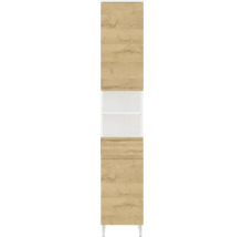 Hochschrank mit Holztür und Regalen