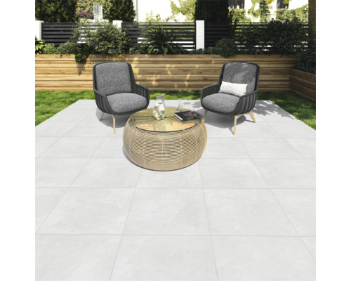 Dalle de terrasse en grès cérame fin FLAIRSTONE Ice Cube 60x60x2 cm (pces)