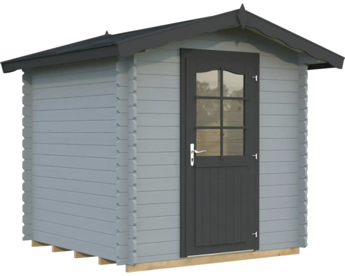 Abri de jardin Palmako Vivian 3,8 m² avec plancher 254 x 240 cm gris clair-anthracite