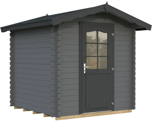 Gartenhaus Palmako Vivian 3,8 m² inkl. Fussboden 254 x 240 cm dunkelgrau-anthrazit