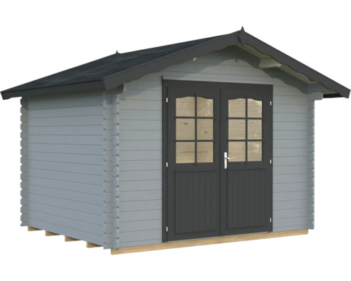 Abri de jardin Palmako Vivian 6,9 m² avec plancher 363 x 290 cm gris clair-anthracite
