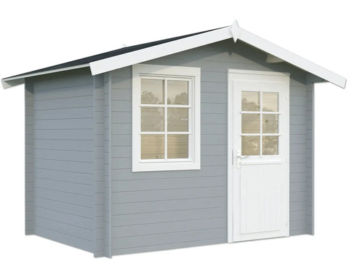 Gartenhaus Palmako Klara 4,7 m² 335 x 234 cm hellgrau-weiss