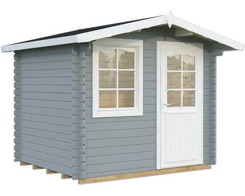 Abri de jardin Palmako Emma 4,6 m² avec plancher 290 x 250 cm gris clair blanc