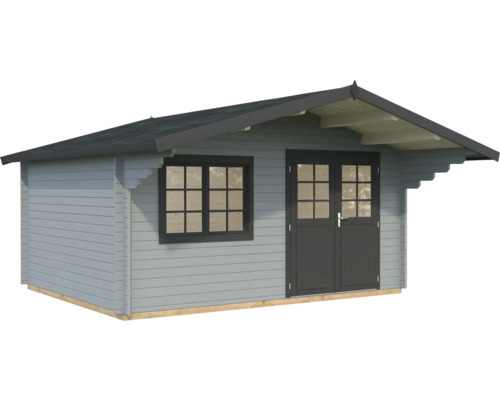 Abri de jardin Palmako Sally 15,5 m² avec plancher 515 x 530 cm gris clair-anthracite