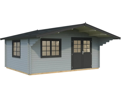 Abri de jardin Palmako Sally 19,1 m² avec plancher 577 x 560 cm gris clair-anthracite