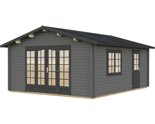 Gartenhaus Palmako Irene 23,9 m² inkl. Fussboden 514 x 598 cm dunkelgrau-anthrazit