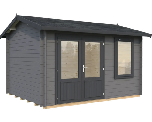 Abri de jardin Palmako Iris 9,6 m² avec plancher 404 x 340 cm gris foncé-anthracite
