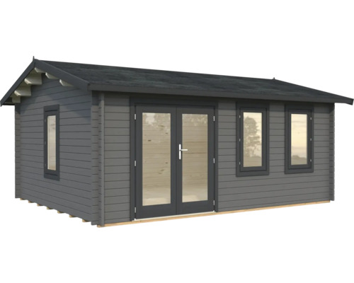 Abri de jardin Palmako Iris 19,1 m² avec plancher 574 x 448 cm gris foncé-anthracite