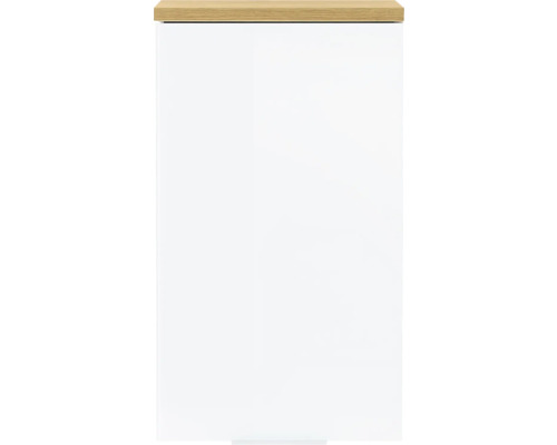 Germania Hängeschrank GW-PESCARA BxHxT 39 x 69 x 27 cm Frontfarbe weiss/navarra eiche Weißer Badezimmerschrank mit Holzplatte