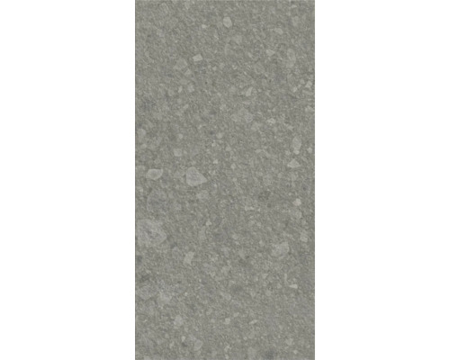 Dalle de terrasse en grès cérame fin Pebbles Grey 120x60x2 cm (pièce)