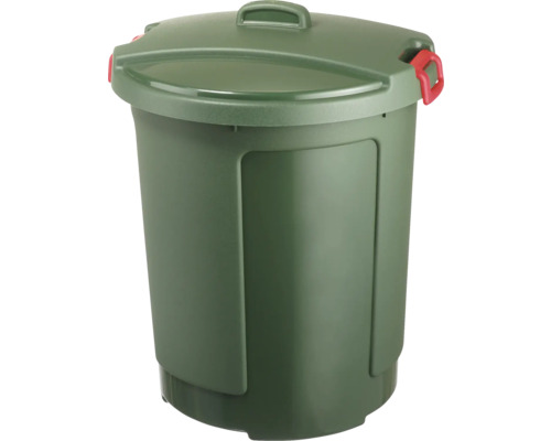 Poubelle verte avec couvercle