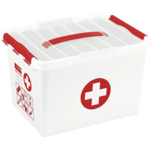 Erste Hilfe Box 22 l mit Einsatz weiss/rot