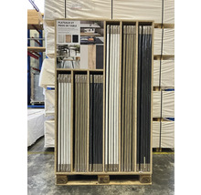 Sélection de plateaux et de pieds de table dans le rayonnage