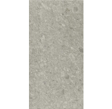 Dalle de terrasse en grès cérame fin Pebbles Light Grey 120x60x2 cm