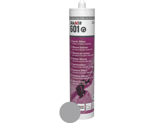 Akkit 601 Sanitär Silikon steingrau 310 ml