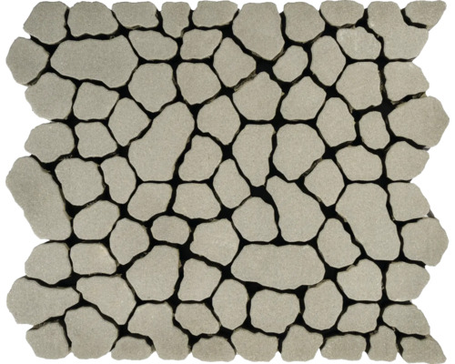 Mosaïque avec structure de galets pour murs et sols