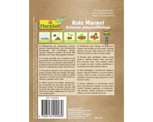 Semences de tomates sauvages Rote Murmel de FloraSelf