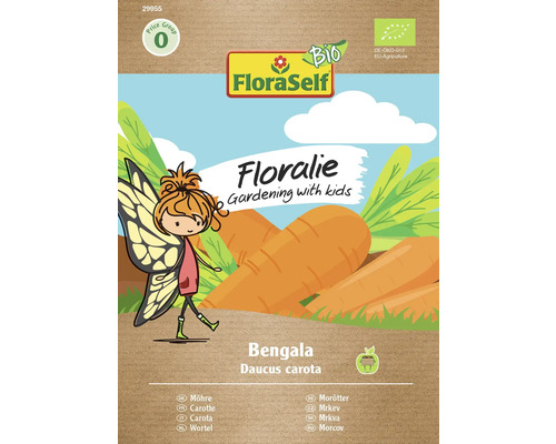 FloraSelf Floralie Gardening with kids Graines de légumes Bio Carotte Bengala FloraSelf Floralie Gardening with kids Graines de légumes Bio Carotte Bengala