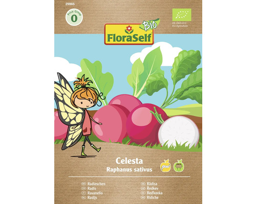 FloraSelf Floralie Gärtnern mit Kids Gemüsesamen Bio Radieschen Celesta