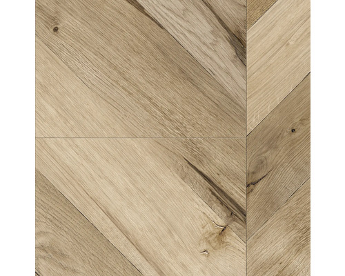 Pose de parquet en motif à chevrons