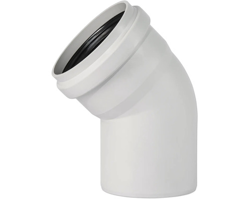 Coude KG En PVC DN 200 45° - Pour Tuyaux D'assainissement, Eaux Usées - Orange, Rigide, Norme DIN - 3