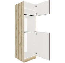 Armoire haute de cuisine avec deux portes ouvertes