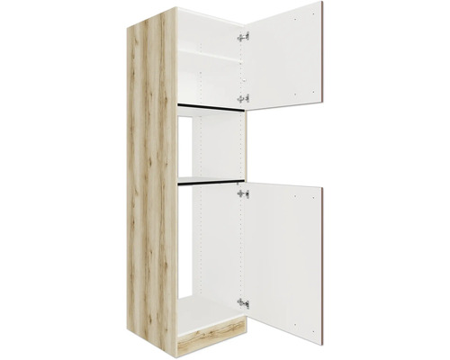 Meuble de cuisine avec deux portes ouvertes