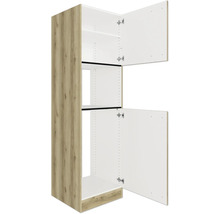 Meuble de cuisine avec portes et étagères ouvertes