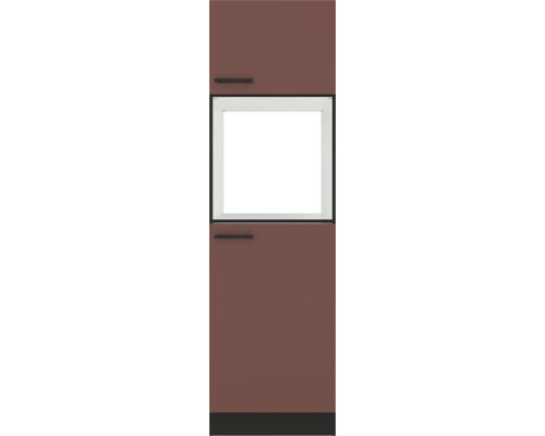 Armoire haute avec deux portes et un compartiment ouvert