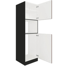 Meuble de cuisine avec portes et étagères ouvertes