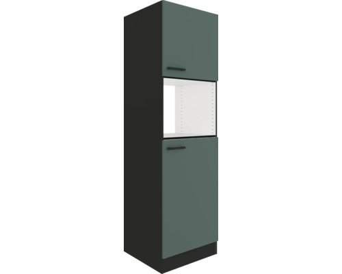 Armoire haute avec deux portes et compartiment ouvert