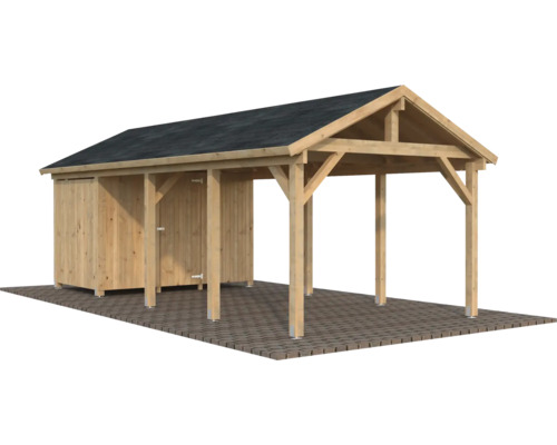 Einzelcarport Palmako Robert 23,1 m² inkl. Geräteraum 315 x 732 cm tauchgrundiert braun Einzelcarport Palmako Robert 23,1 m² inkl. Geräteraum 315 x 732 cm tauchgrundiert braun