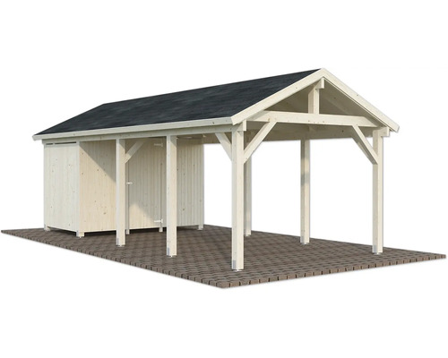 Einzelcarport Palmako Robert 23,1 m² inkl. Geräteraum 315 x 732 cm tauchgrundiert weiß Einzelcarport Palmako Robert 23,1 m² inkl. Geräteraum 315 x 732 cm tauchgrundiert weiß