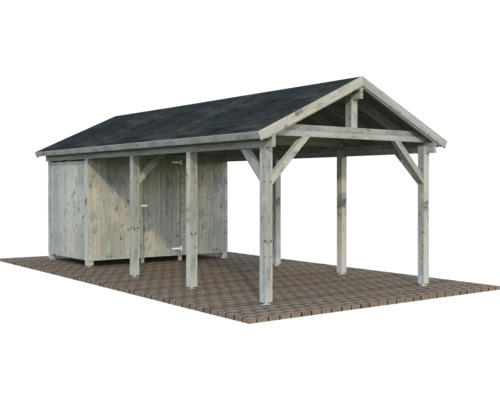 Einzelcarport Palmako Robert 23,1 m² inkl. Geräteraum 315 x 732 cm tauchgrundiert grau Einzelcarport Palmako Robert 23,1 m² inkl. Geräteraum 315 x 732 cm tauchgrundiert grau