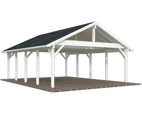 Doppelcarport Palmako Robert 40,6 m² 555 x 732 cm weiß