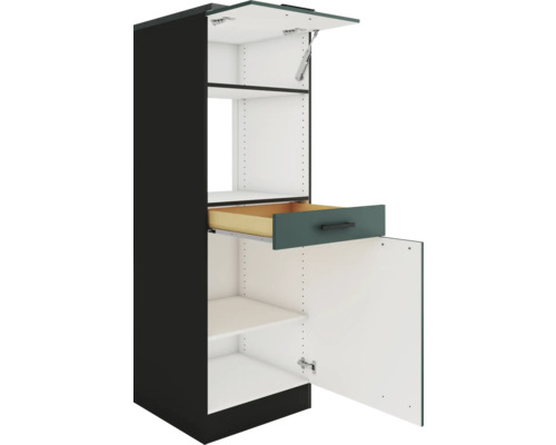 Meuble de cuisine avec étagères et tiroir