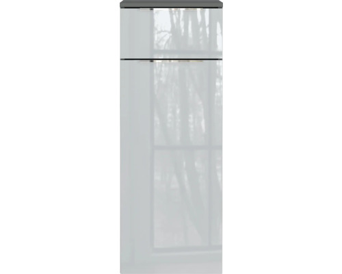 Germania Midischrank GW-VASIO BxHxT 36 x 93 x 34 cm Frontfarbe silbergrau Hochschrank mit zwei Türen für Badezimmer