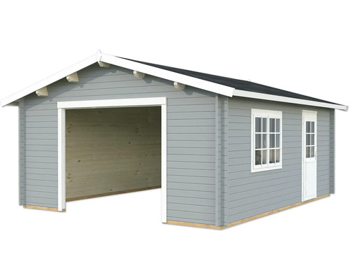 Einzelgarage Palmako Roger 23,9 m² ohne Tor 514 x 598 cm hellgrau-weiss