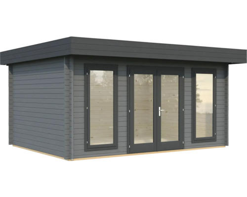 Gartenhaus Palmako Bret 14,8 m² inkl. Fussboden 502 x 422 cm dunkelgrau-anthrazit